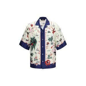 Dsquared² Multicolor Silk Pattern Men's Shirt